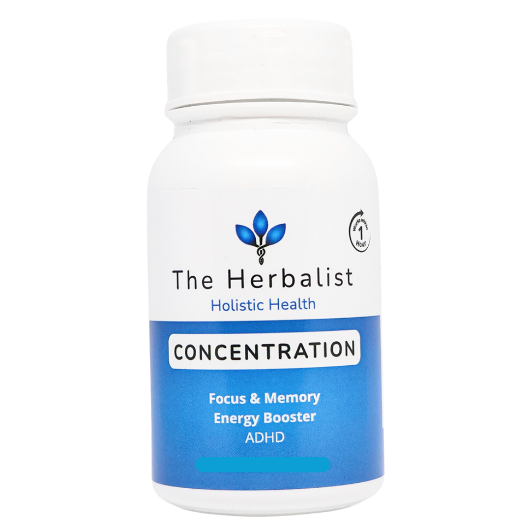 Concentration capsules that help increase energy, concentration and productivity.