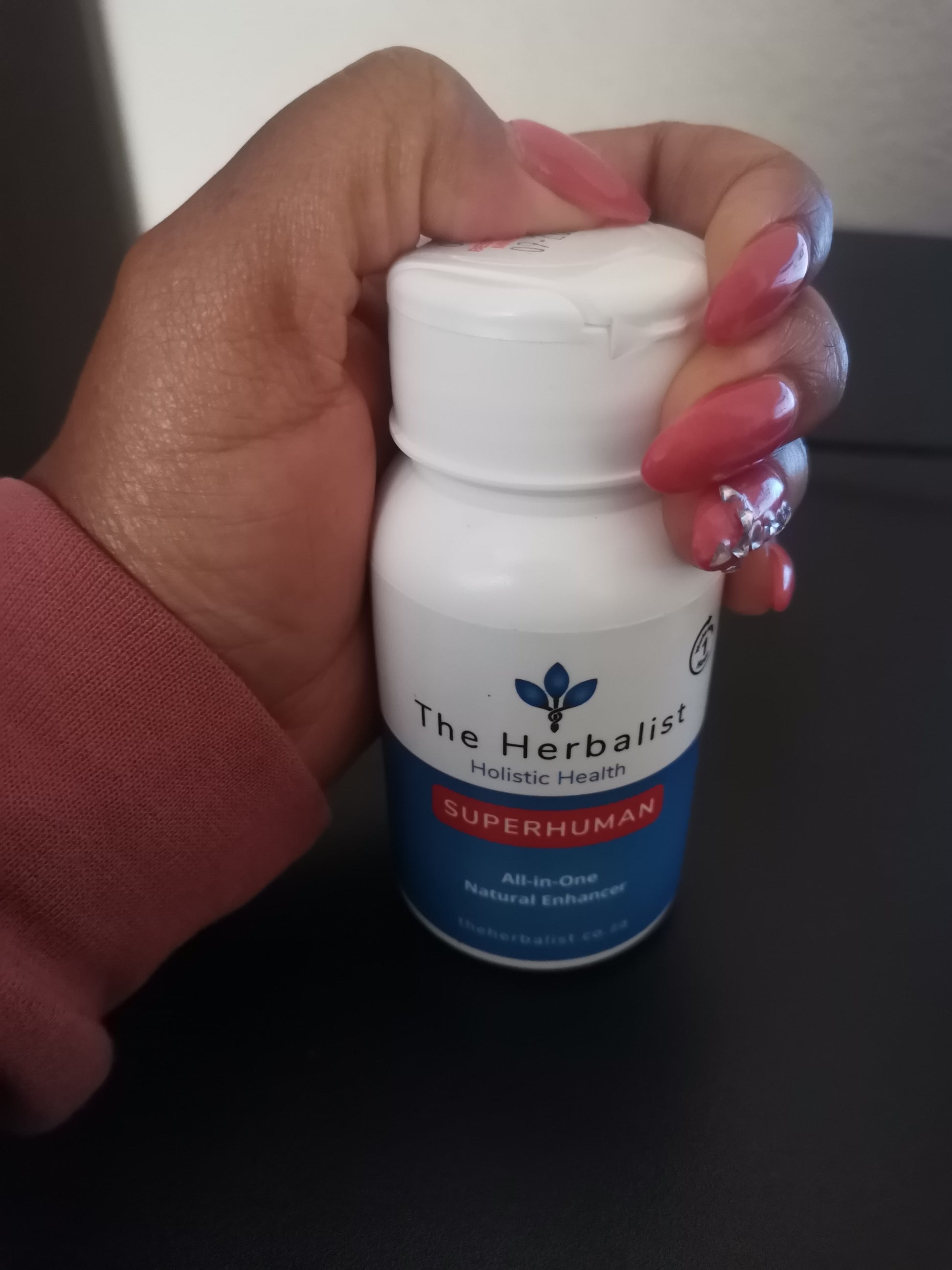 Superhuman natural supplement capsules boost energy and moods